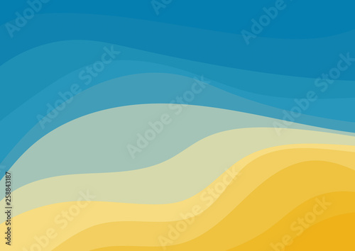 Summer background. Blue and yellow color