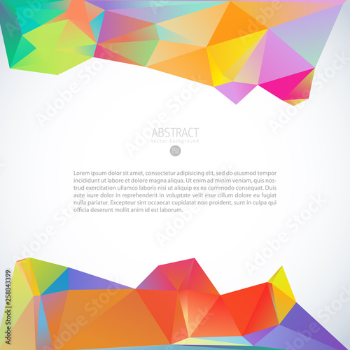 Color triangle background banner brochure template