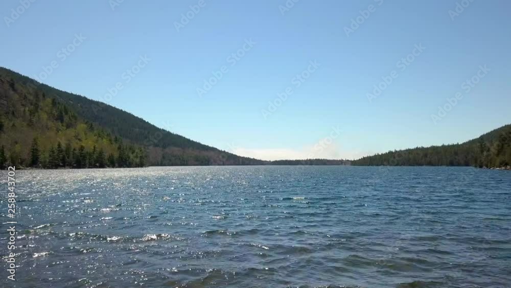 Aerial shot of Jordan Pond in Nova Scotia Aerial shot of Jordan Pond in Nova Scotia