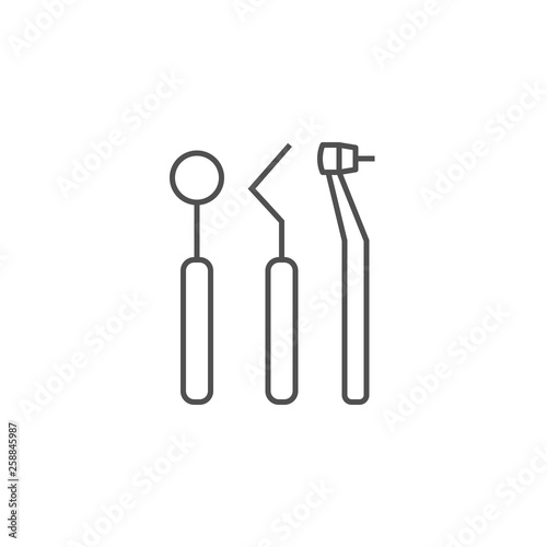 Dental Tool Line Icon