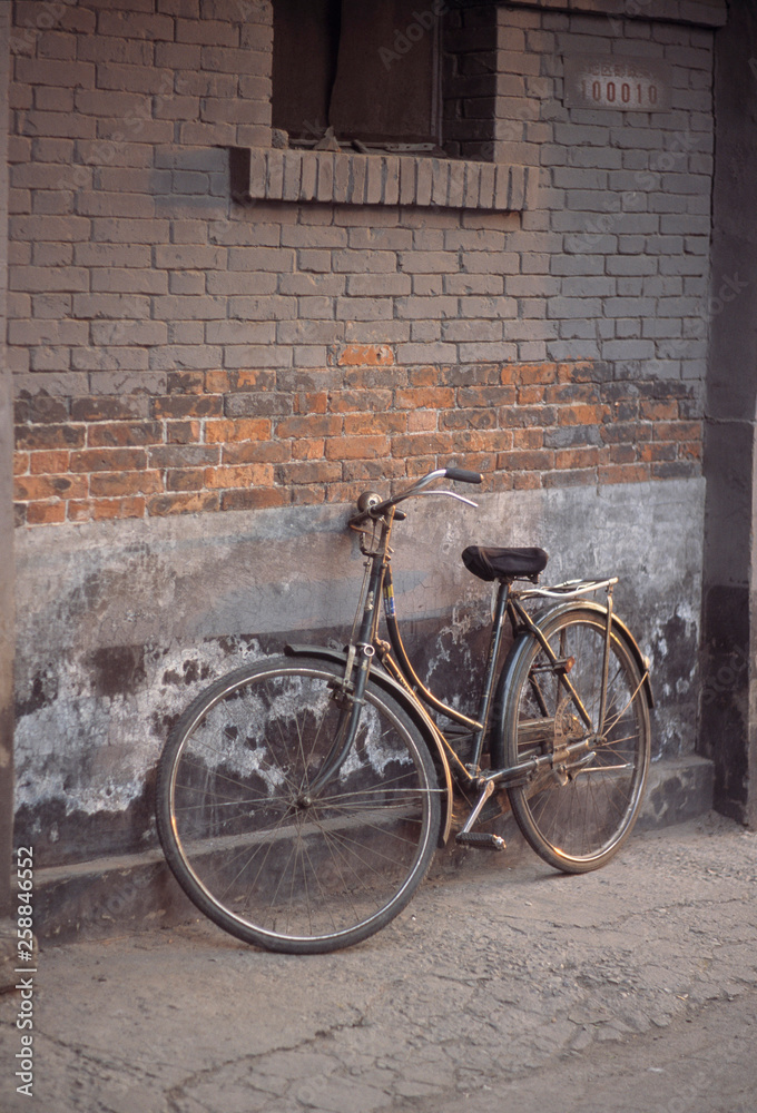 old bicycle on the street