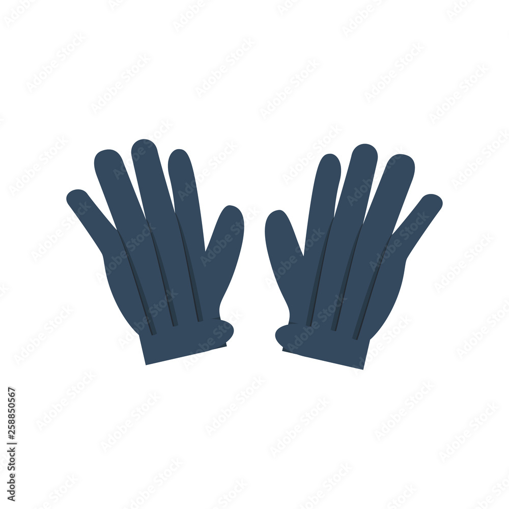 Obraz premium glove icon in flat style isolated vector illustration on white transparent background