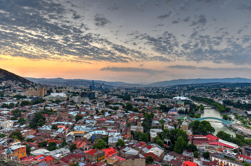 Fototapeta premium Panoramic City View - Tbilisi, Georgia