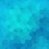 Abstract hexagons vector background. Blue geometric vector illustration. Creative design template.