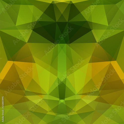 Geometric pattern, polygon triangles vector background in green tone. Illustration pattern