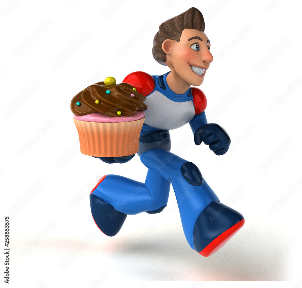 Super modern superhero - 3D Illustration Super modern superhero - 3D Illustration