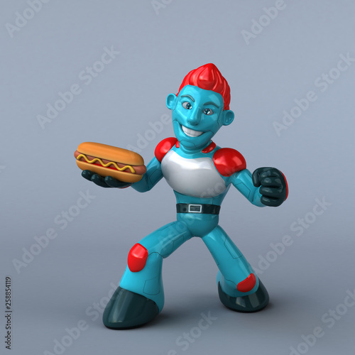 Red Robot - 3D Illustration