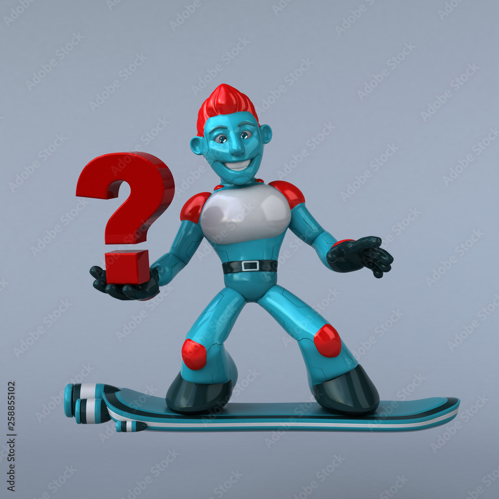 Red Robot - 3D Illustration Red Robot - 3D Illustration
