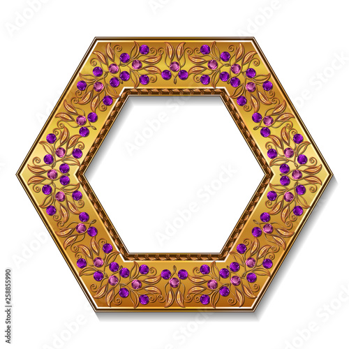 frame gold color with shadow