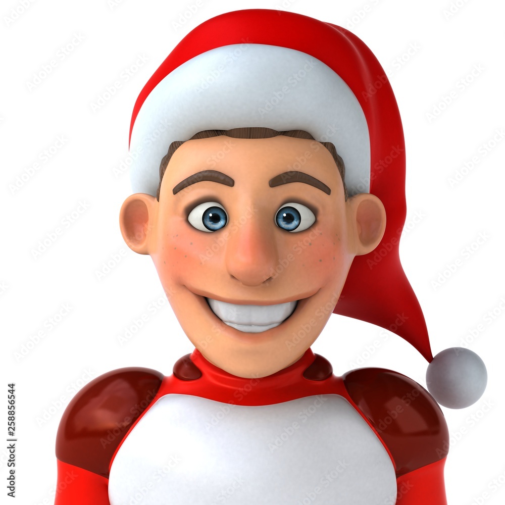 Fun Super Santa Claus - 3D Illustration Fun Super Santa Claus - 3D Illustration