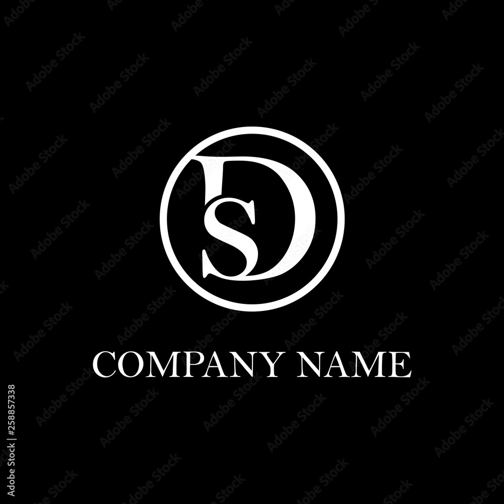 Obraz premium DS initial logo Design, clean vector
