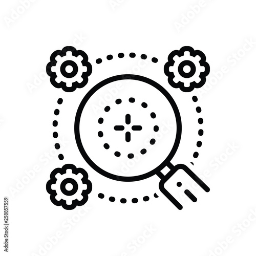 Black line icon for generalities