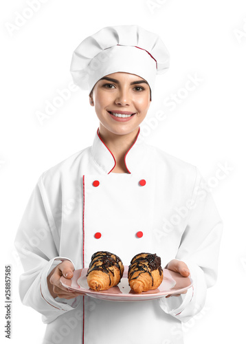 Young female confectioner w...