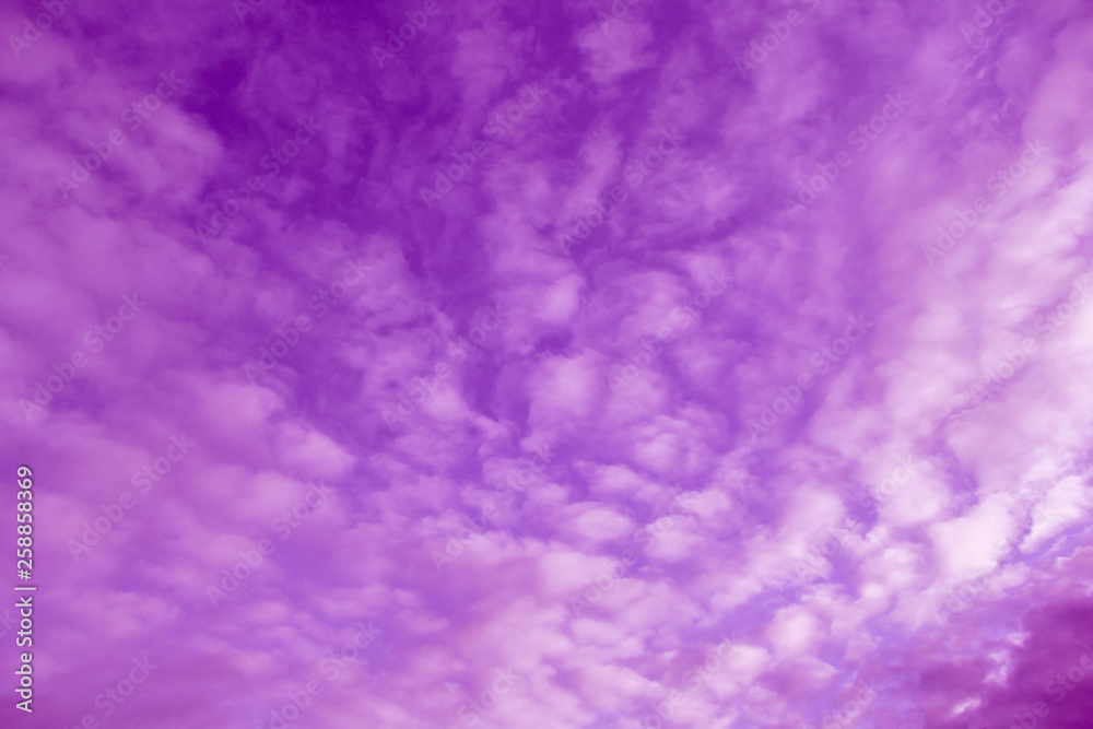 Colorized sky with soft violet clouds Colorized sky with soft violet clouds