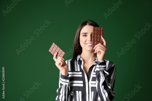 Beautiful young woman with ...