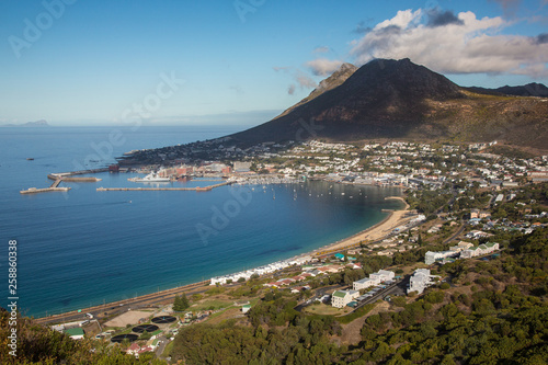 Harbor and bay of Simon's Town in South Africa