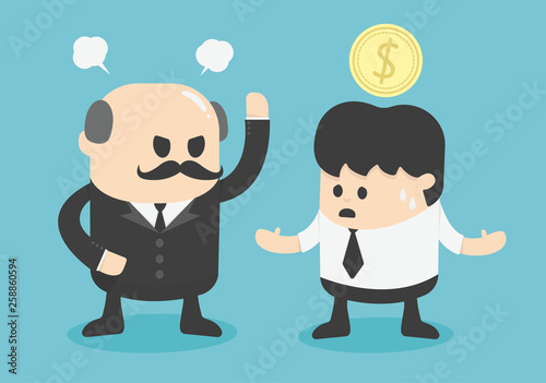 Concept cartoon Seek only profit .illustration