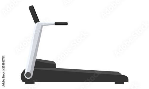 Treadmill machine icon flat and solid color design. Vector illustration.