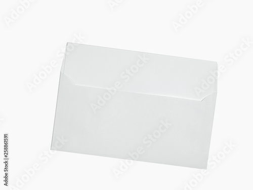 White envelope on a white background
