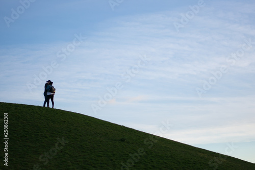 Cute couple on the hill