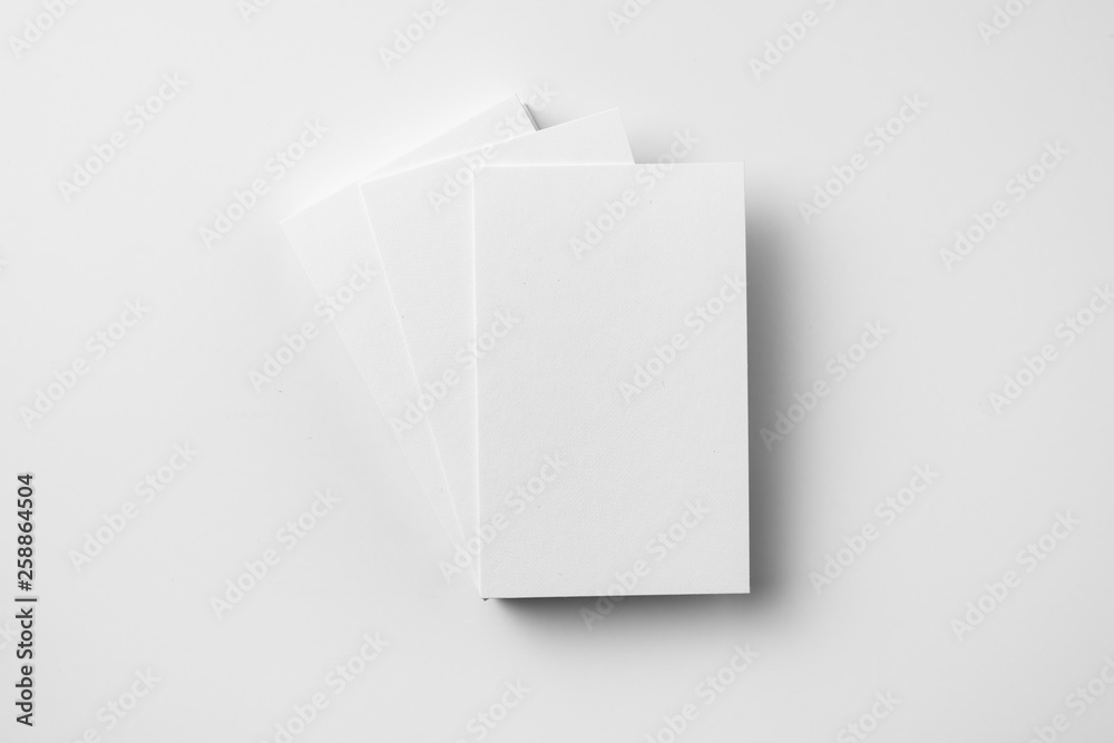 top view of business card isolated on white top view of business card isolated on white