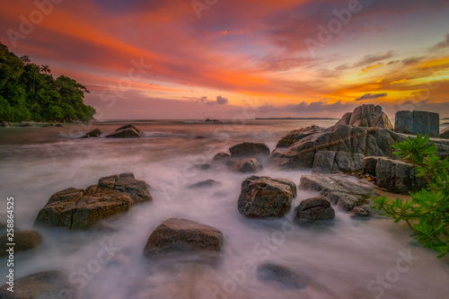 burning sky, tanjung pinang city, bintan island