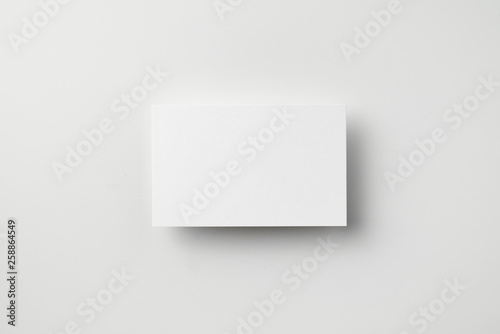 top view of business card isolated on white © voyata