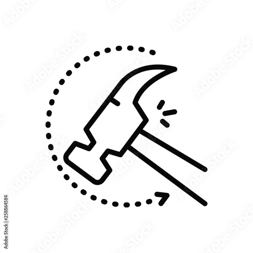 Black line icon for indestructible unbreakable