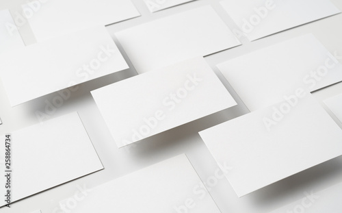 Wallpaper Mural perspective view of name card isolated on white Torontodigital.ca