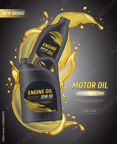Engine Oil Splashes Poster