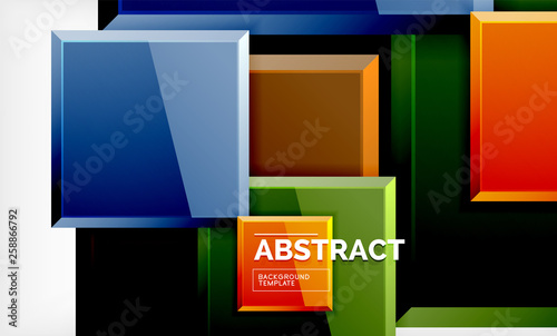 Geometric abstract background, modern square design