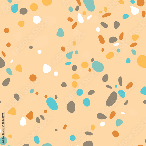 Terrazzo seamless pattern. Imitation of a Venetian stone floor