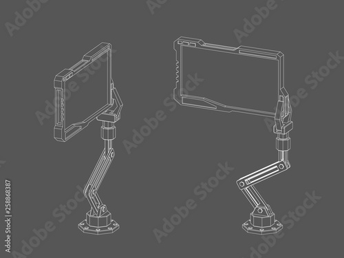 Robotic arm with futuristic...