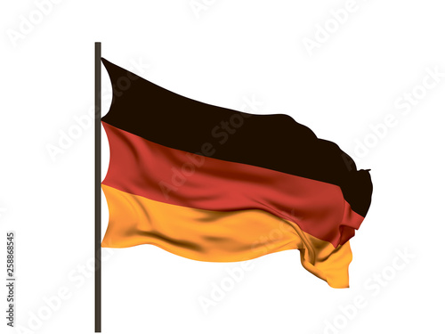 Waving flag of  Germany. Ve...