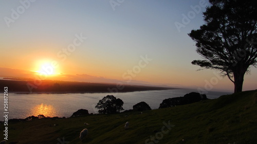 Sunset over the ocean