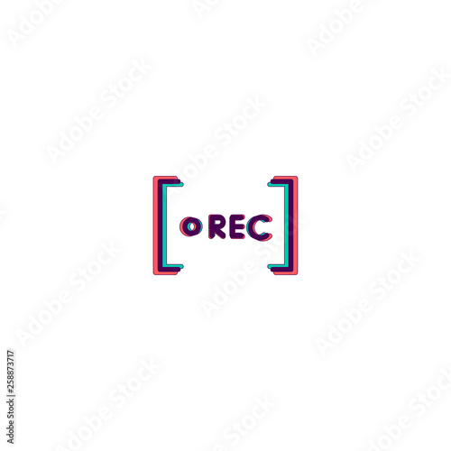 Rec icon design. Photography and video icon vector design