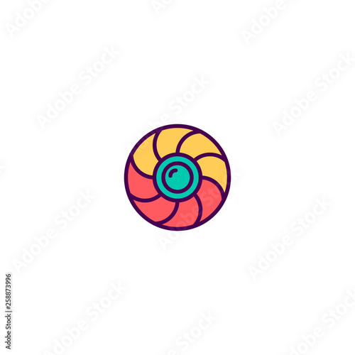 Shutter icon design. Photography and video icon vector design