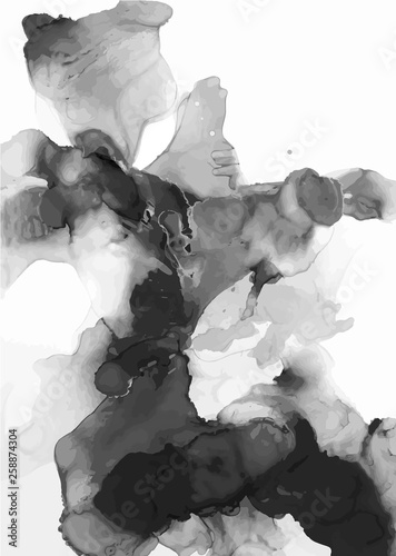 Vector Abstract watercolor art hand painted background. Watercolor stains. Watercolor wash.