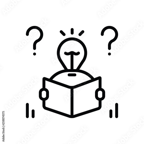 Black line icon for infer renege