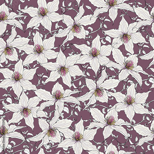 Seamless vintage floral pattern for gift wrap and fabric design