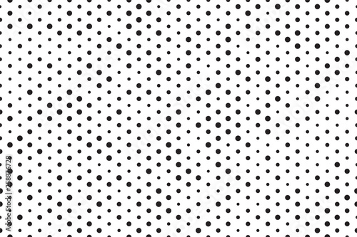 Dots background black white seamless pattern