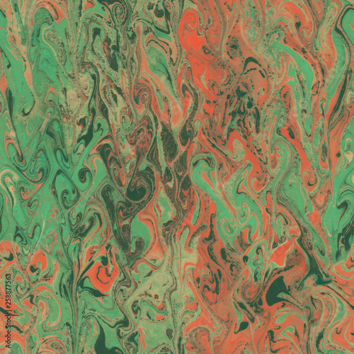 Green Orange Seamless marbl...