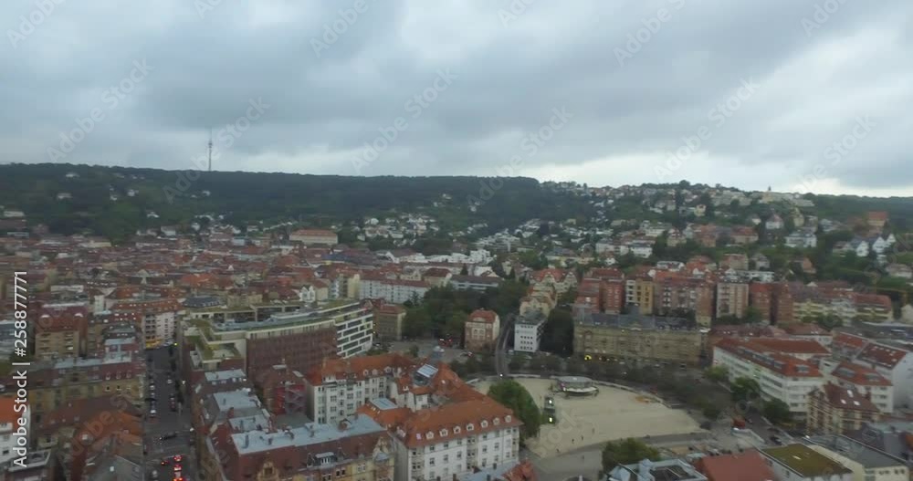 Aerial view. Cityscape of Stuttgart, one of the most important industrial cities in Germany. Aerial view. Cityscape of Stuttgart, one of the most important industrial cities in Germany.