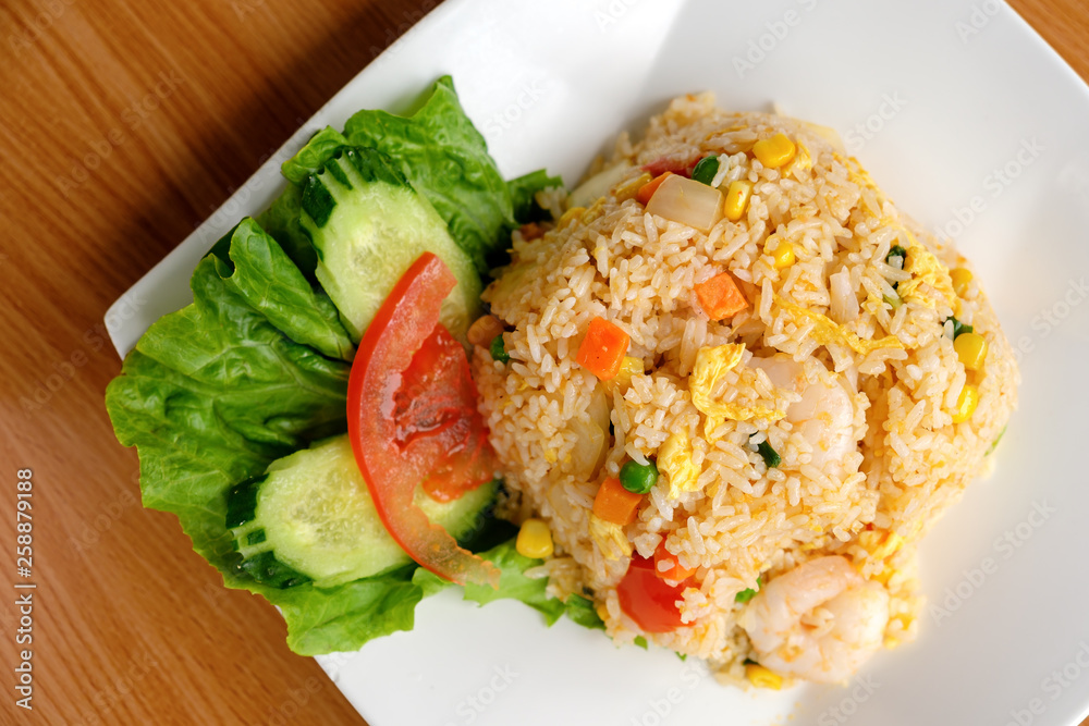 Thai fried rice with seafood Thai fried rice with seafood