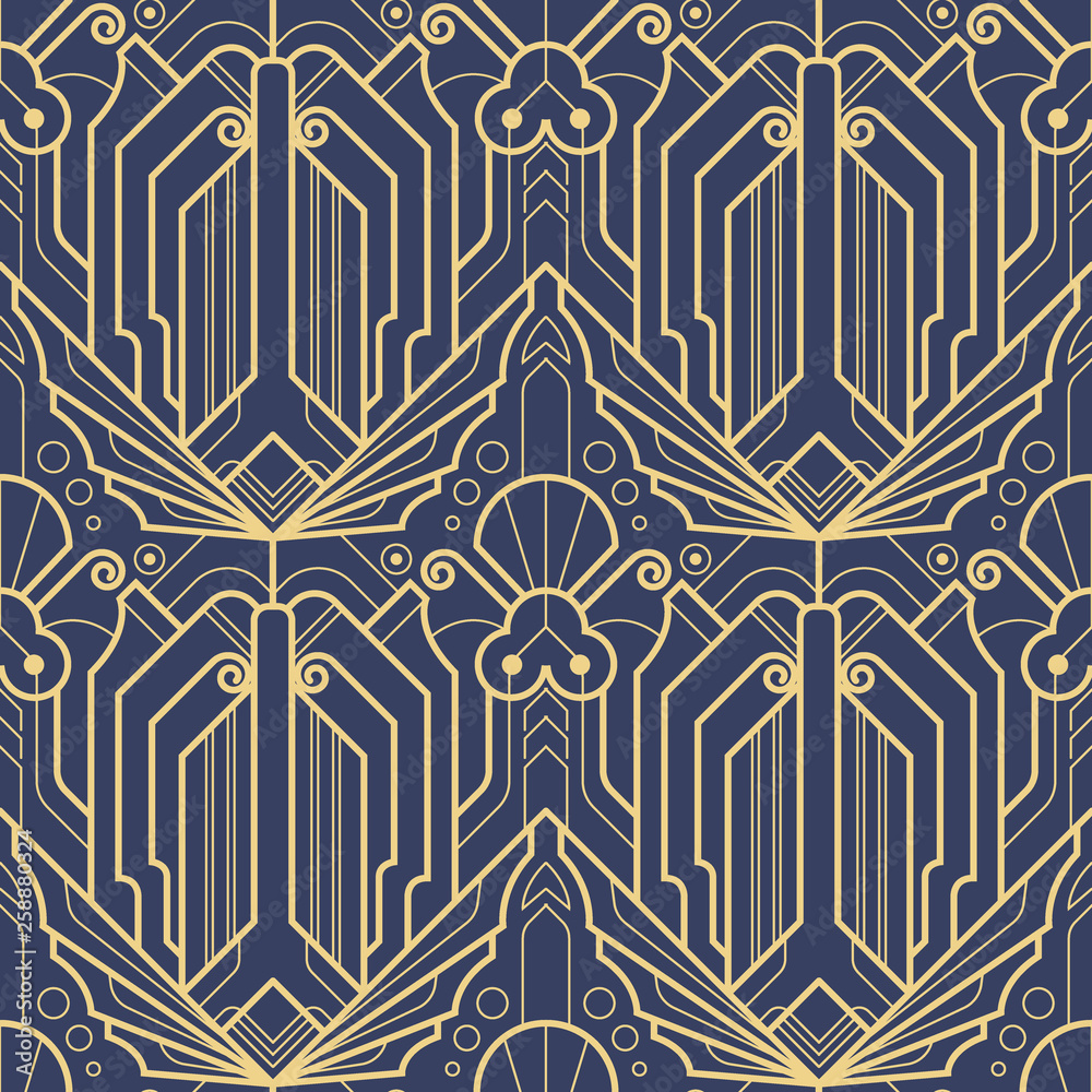 Template Abstract art deco blue CS6