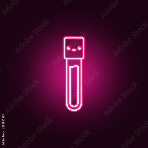 Blood simple neon icon. Elements of Blood donation set. Simple icon for websites, web design, mobile app, info graphics