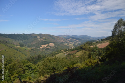 Magnificent Views Of The Mountains Of Galicia Delimiting With Asturias In Rebedul. Nature, Architecture, History, Street Photography. August 24, 2014. Rebedul, Lugo, Galicia, Spain. © Raul H