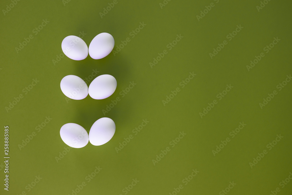 Easter eggs on green background. Easter eggs on green background.