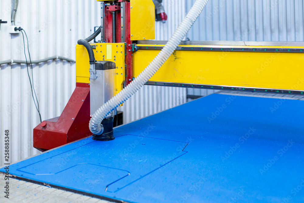 milling machine cuts plastic in production milling machine cuts plastic in production