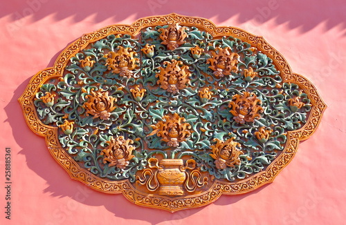 glazed tile flower decors